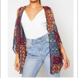 Boohoo kimono with open shoulders